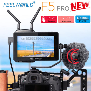 FEELWORLD F5 Pro 5.5 Inch Touch Screen Monitor on DSLR Camera IPS FHD1920x1080 4K HDMI Video Can install wireless transmission