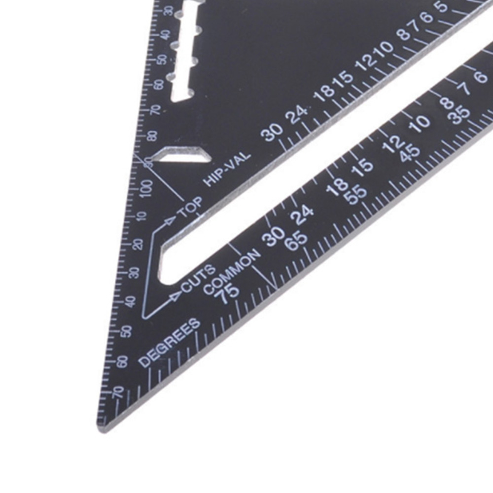 New Hot 7inch Aluminum Alloy Metric Triangle Ruler Suit For Woodworking Tools Speed Square Angle Protractor Measuring Tools