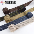 8M Meetee 38mm Polyester Nylon Jacquard Webbing Tactical Belt Outdoor Canvas RibbonTape DIY Clothing Luggage Decor Accessories