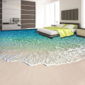 Custom Self-adhesive Floor Mural Photo Wallpaper 3D Seawater Wave Flooring Sticker Bathroom Wear Non-slip Waterproof Wall Papers