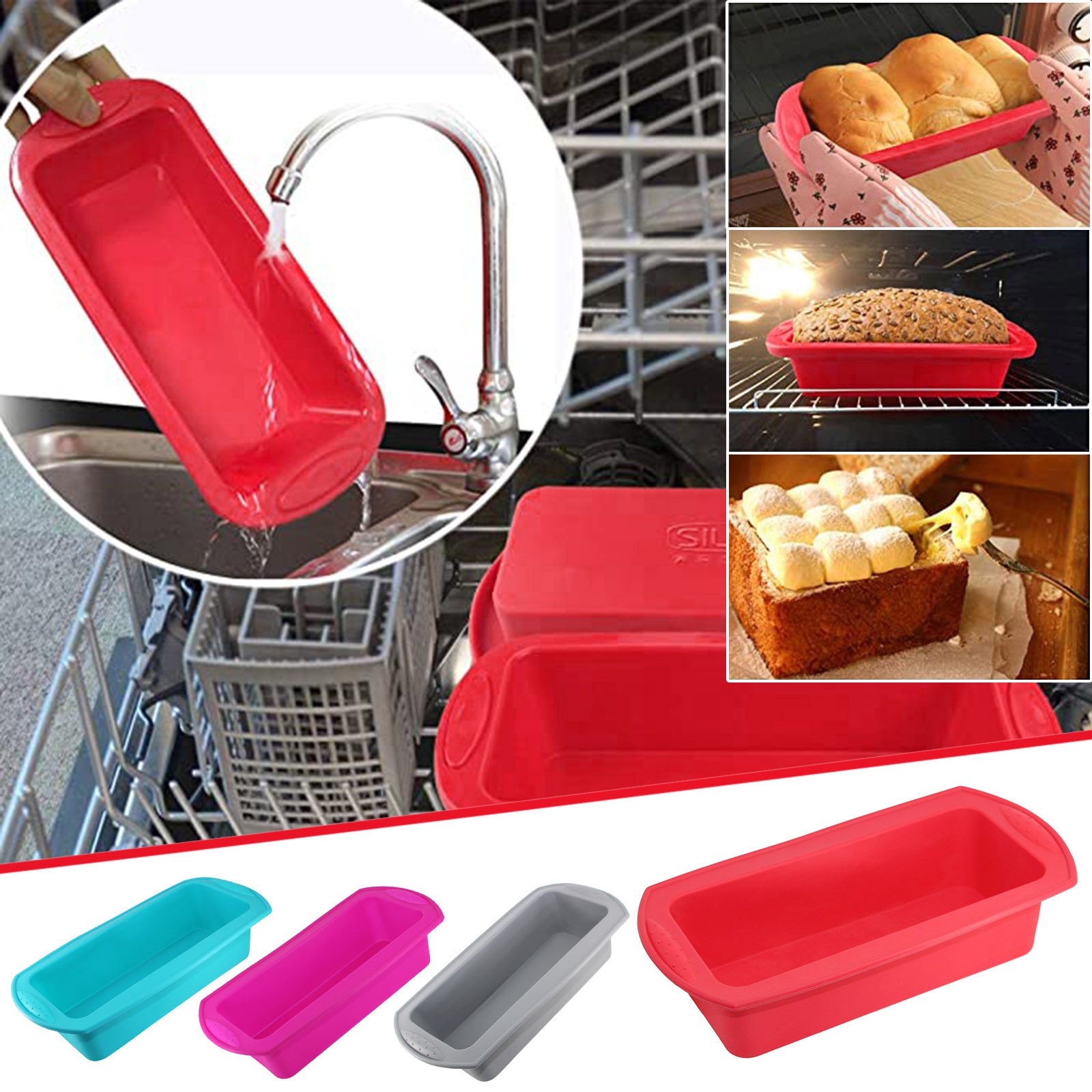1PC Silicone Cake Mold Pan Muffin Chocolate Pizza Baking Tray Mould for Baking Sponge Chiffon Mousse Kitchen Cake Mold