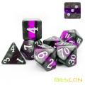 Bescon Mineral Rocks GEM VINES Polyhedral D&D Dice Set of 7, RPG Role Playing Game Dice 7pcs Set of AMETHYST