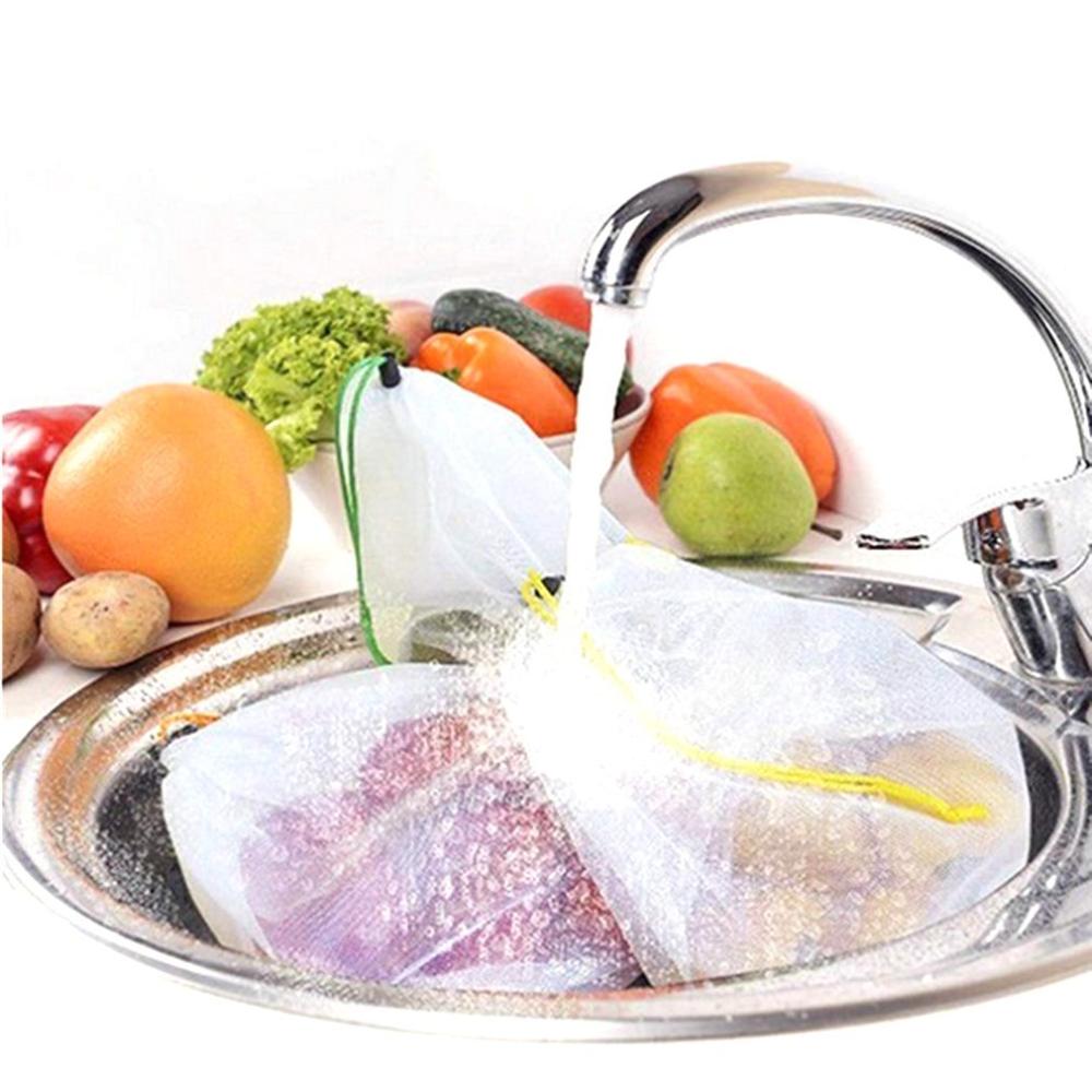 12 pieces of fruit and vegetable cleaning net bag environmental protection vegetable cotton net bag agricultural product packagi