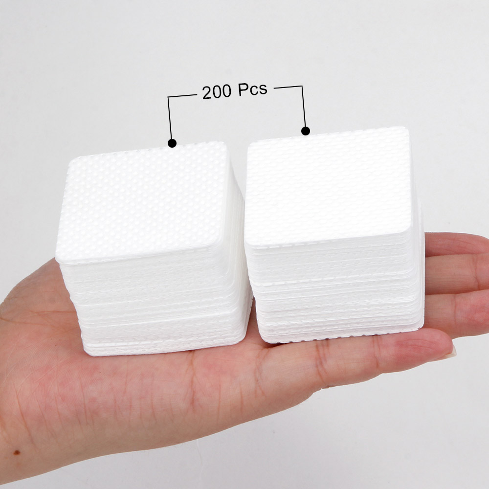 200/400Pcs Eyelash Extension Glue Remover Cleaning Pads Grafting Eyelashes Non-woven Lint-Free Cotton Paper Wipes Makeup Tools