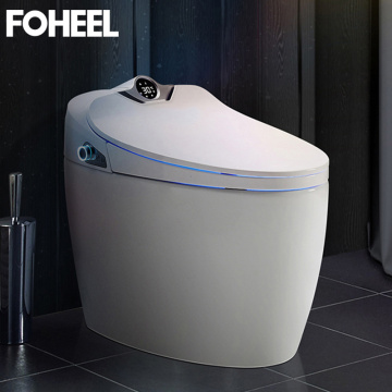 FOHEEL One-Piece Smart Toilet Intelligent Toilet WC Elongated Remote Controlled Toilet Integrated Automatic