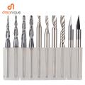 CNC Solid Carbide engraving bits milling cutter woodwork set 3.175mm 6.35mm 6mm shank router bits for carving wood tools