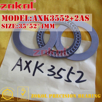 ZOKOL AXK2542 AXK3047 AXK3552 2AS bearing AXK3552+2AS needle roller bearing 25*42*4mm 30*47*4mm 35*52*4mm