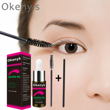 Okeny's 15ml Hair Essential Oil Natural Castor Oil Eyelashes Liquid Eyebrow Growth Prevent Skin Aging Castor Organic Serum