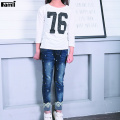 Famli 4Y-14Y Teen Girls Jeans Kids Girl Spring Autumn Casual Skinny Denim Pant Children Solid Pencil Pants 8 10 12 14