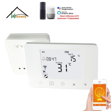 Hvac System TUYA APP Wireless WIFI & RF WIFI Temperature Thermostat Control for Home Floor Heating