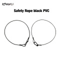 Stage Light Safety Rope black PVC Antistatic Strong bearing Wire Safe Cable Loope End For Dj LED light Tough Guard Security Lock