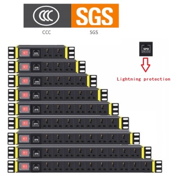 Snowman moon SPD Power Strip 1U Unit PDU AU US EU UK Israel Plug Network Cabinet Rack Aluminum alloy protection module Socket