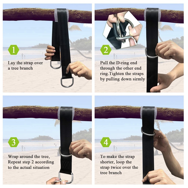 Swing Hanging Straps, Outdoor Hammock Straps Adjustable Holds Swing Hanging Strap Kit for Tree Swing & Hammocks