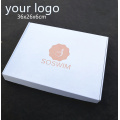 50/100PCS /lot Custom thick white Corrugated paper shipping mailer boxes Printed logo Packaging Clothes underwear polo shirt Box