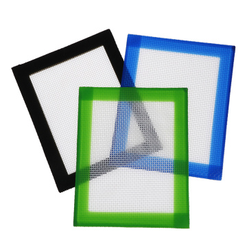 1 PCS Silicone Dab Rectangle Oil Slick Concentrate Pads Mat Oil Slick Non Stick Fiber Glass Silicon Table Deco Random Color