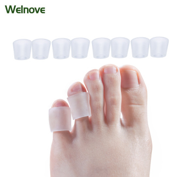 4 Pairs Fingers Protector Corn Protector Corrector Hammer Toe Separator Gel Sleeves Corn Eye Care Open Toe Tail Foot Care D1326