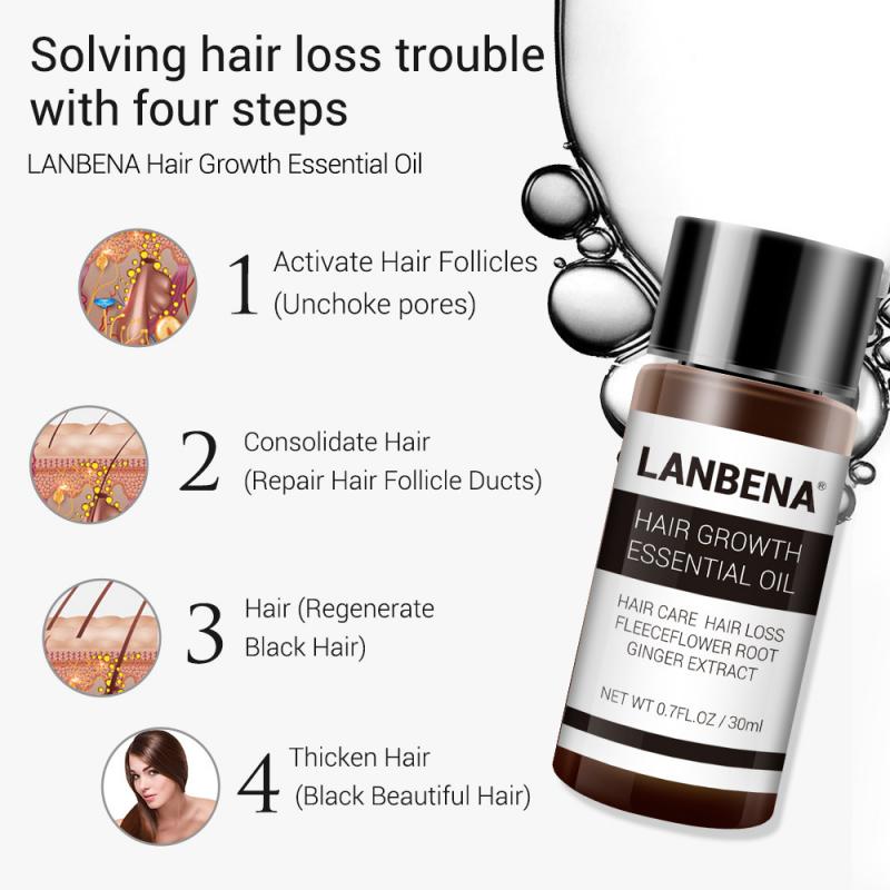 LANBENA 30ml Hair Growth Essence Hair Regrowth Products Essential Oil Liquid Treatment Preventing Hair Loss Hair Care Fast Power