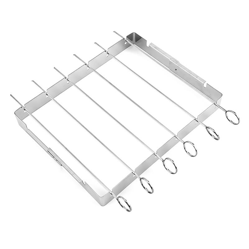Kapmore Heat-Resistant Skewer Rack Set Non-Stick Stainless Steel Barbecue Skewer With BBQ Grill Rack BBQ Tools Accessories