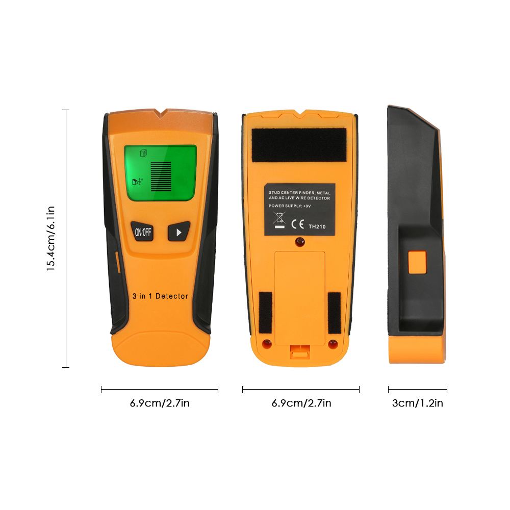 Stud Finder 3 in 1 Multi-functional LCD Digital Wall Detector Metal Wood AC Cable Live Wire Scanner Underwater Metal Detector