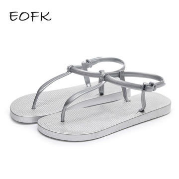 EOFK Women Flip Flops Slippers Summer 2020 Outdoor Fashion Bling Women Shoes Slippers Beach Summer Flip Flops Sandalias EVA TPU