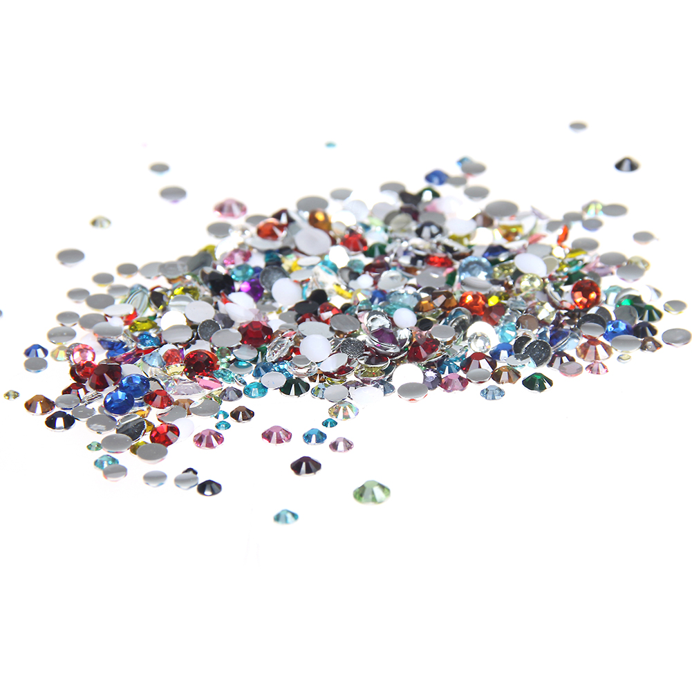 Resin Rhinestones 50000pcs ss16 4mm Flatback Normal Colors Round Glue On Diamonds DIY Nails Art Supplies