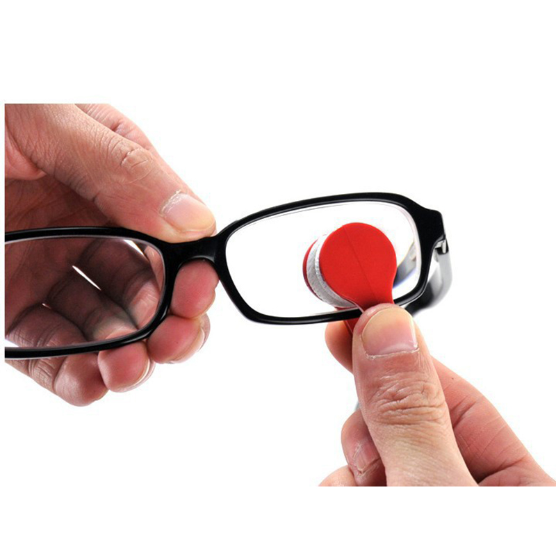 Creative Mini Portable Glasses Brushes Eyeglass Sunglasses Spectacles Microfiber Cleaner Brushes Glass Cleaning Tools