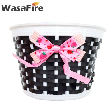 Mini Bicycle Basket Cute Bowknot Front Bag Girls Children Cycling Panniers Bike Rear Hanging Baskets Bicycle Accessories Gift