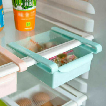 Fridge Freezer Slide Space Saver Organizer Kitchen Storage Rack Shelf Holder