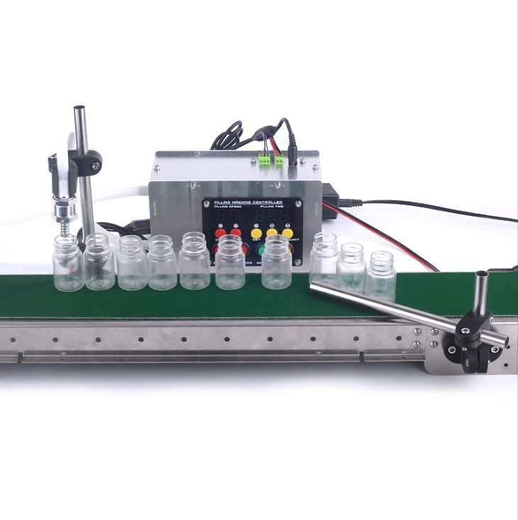 Automatic Filler Conveyor Belt Single Head Liquid Filling Machine Can Sense High Precision High Temperature And Heat Resistance