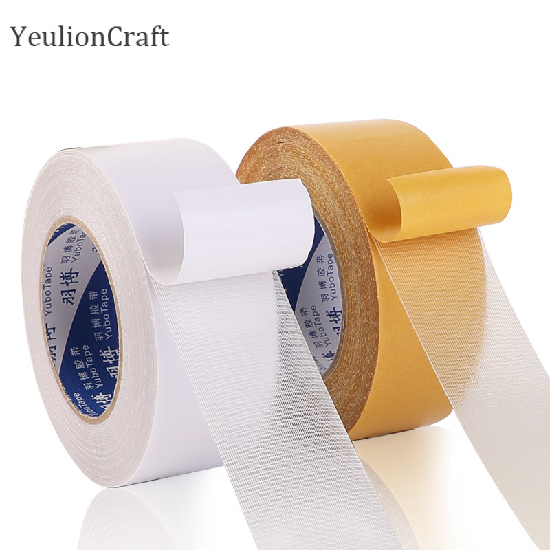 Chzimade 1Roll 20M Glass Fiber Tape Double Sided Tape Mesh High Viscosity Transparent Grid Fiber 1cm 1.5cm 2cm 2.5cm 3cm