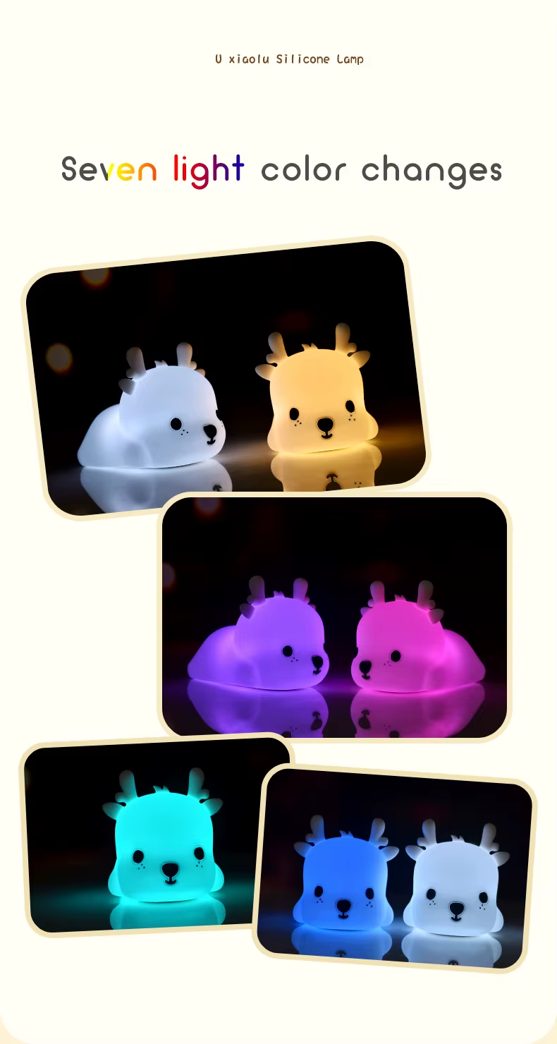 Kids Room Cartoon Silicone Lamp