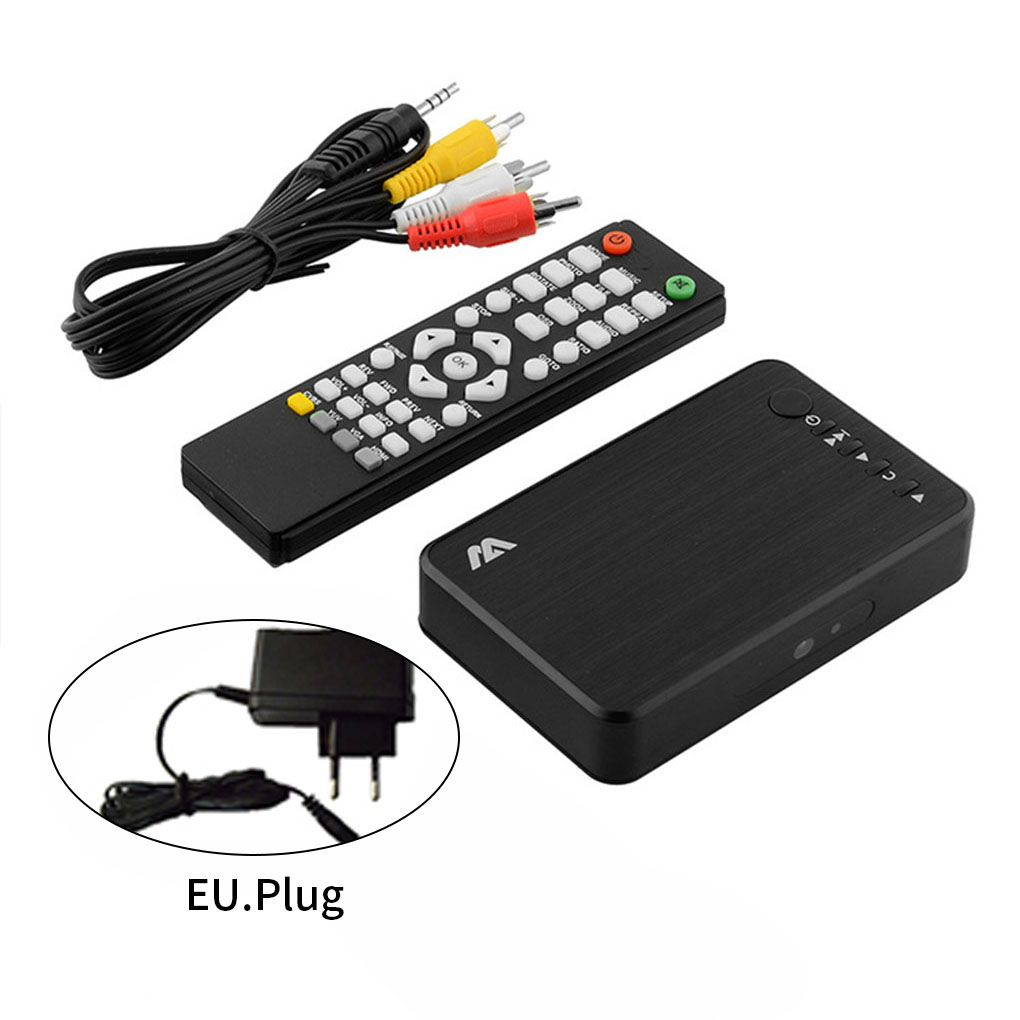 Full HD Media Player 1080P Resolution USB External HDD Multimedia Player with HD VGA AV Output US/EU Plug