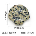 Natural stone pendant scallop shaped pendant