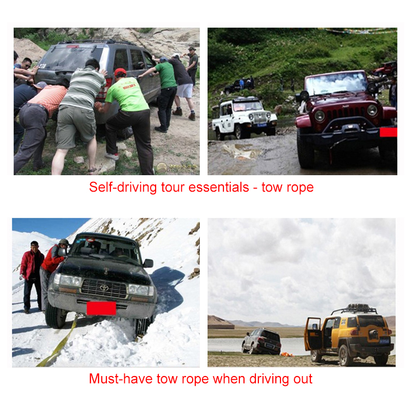 Car Tow Rope High Strength Nylon trailer Tow Ropes Racing Car Tow Eye Strap Tow Strap Bumper Trailer Various specifications