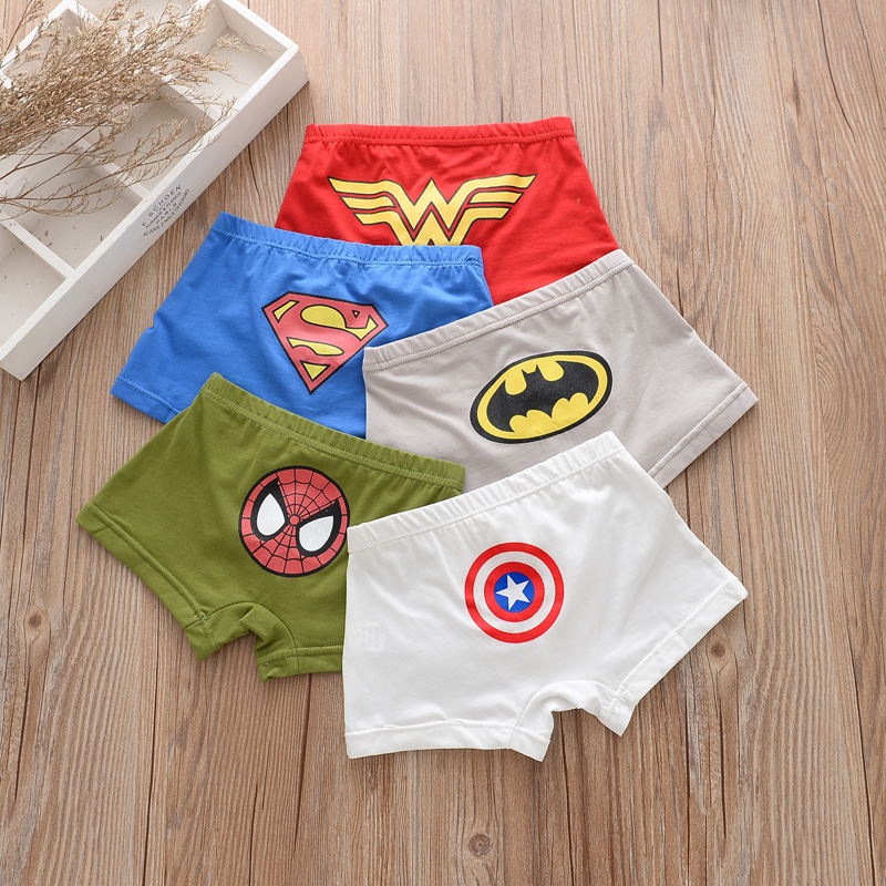 5pcs/lot Kids Boys Underwear Cartoon Children's Shorts Panties for Baby Boy Boxers Panty Teenager Underpants 2-14T BU013