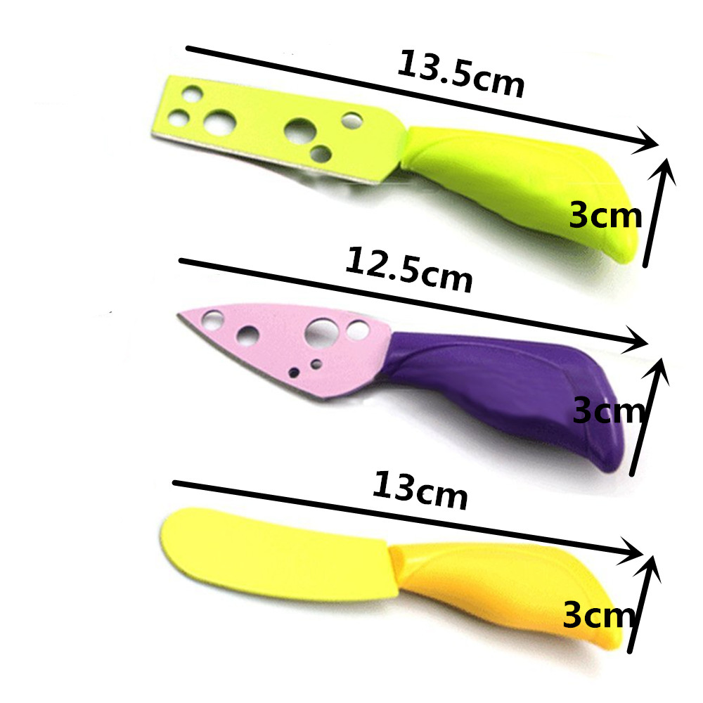 5 Pieces Colorful Cheese Cutter Set Cheese Knives Slicer Butter Spreader Cheese Tools