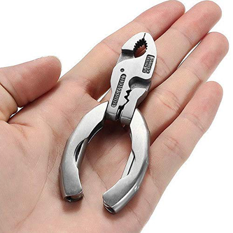 KINDLOV Multitool 9 In 1 Mini Pliers Portable Outdoor Camping Folding Keychain Pliers Screwdriver Multifunctional Pocket Tools