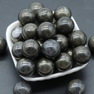20MM Pyrite Chakra Gemstone Balls for Stress Relief Meditation Balancing Home Decoration Bulks Crystal Spheres Polished
