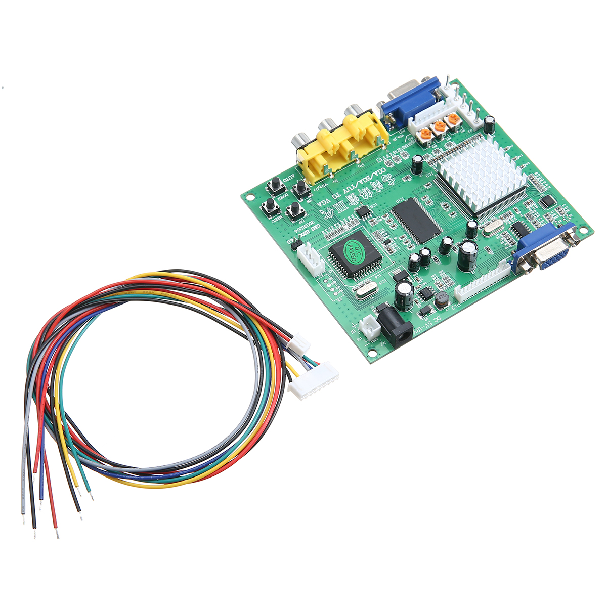 Mayitr 1PC RGB CGA EGA YUV to VGA HD Video Converter Board Moudle HD9800 GBS8200 for Audio & Video Cables