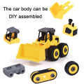 Finger Rock Disassembly City Engineer Vehicle Toys DIY Assembly With Tool Screw Excavator Crane Bulldozer Model Car Toy For Kids