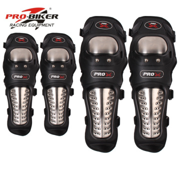 4Pcs/Set Motorcycle Kneepad Stainless Steel Moto Elbow Knee Pads Motocross Racing Protective Gear Protector Guards Kit
