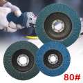 1 Piece 80 Grit Metal Flap Sanding Discs Wheel Angle Grinder Rotary Polishing Tools Metalworking Abrasive Tools 100/115/125mm