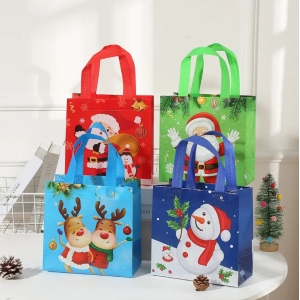 Christmas Non-Woven Laminated Shopping Bags