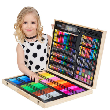 251Pcs Kids Art Set Children Drawing Set Water Color Pen Crayon Oil Pastel Painting Drawing Tool Art supplies stationery set