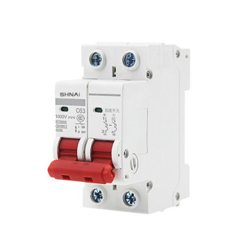 DC 1000V Solar Mini Circuit Breaker Overload Protection Switch 6A/10A/16A/20A/25A/32A/40A/50A/63A 2P DC1000V Photovoltaic MCB