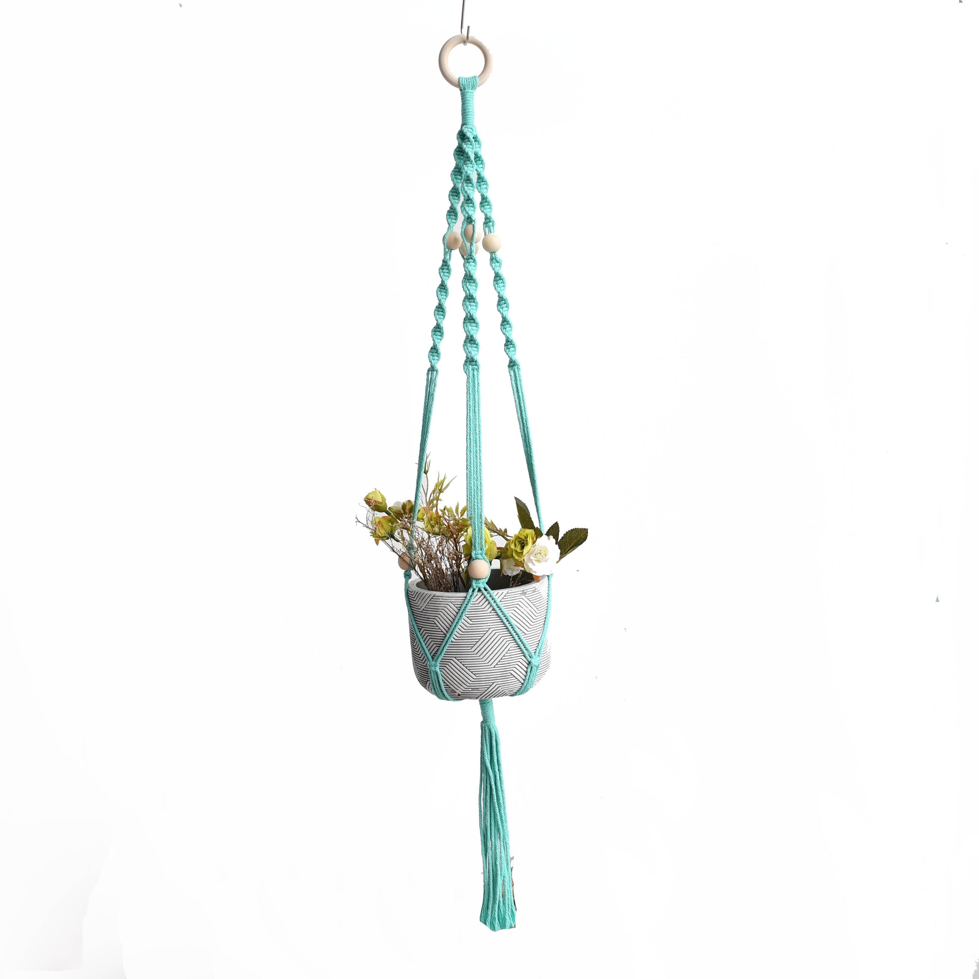 New arrival handmade macrame plant hanger for garden , pot tray holder , pot hanger pot holder for home garden