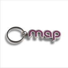 Professional Custom Logo Enamel Metal Letter Keychain