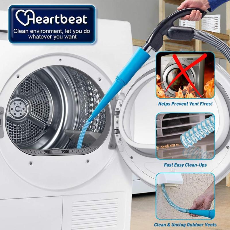 3pcs Clothes Dryer Lint Vacuum Hoses 1M Dust Removal Extension Vacuum Cleaner Pipe Washing Machine Cleaner Accessories