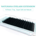 NATUHANA Wholesale 10Cases/Lot 16Rows Natural Mink Single Eyelash Extension Premium Individual Fake False Eye Lashes Extension