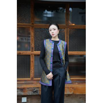 Shisanchai Nitre Flame Shu Brocade Patchwork Vest
